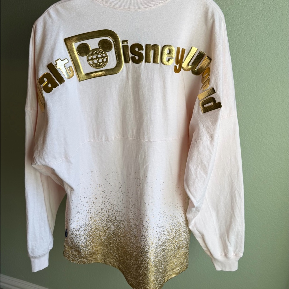 Disney Spirit Jersey Gold Foil Walt Disney World Sweatshirt M